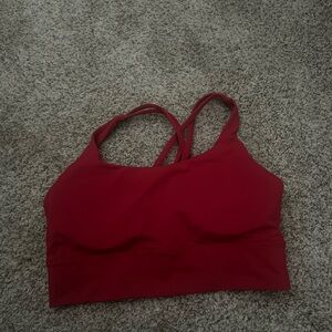 Red lululemon sports bra